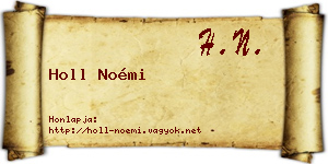 Holl Noémi névjegykártya